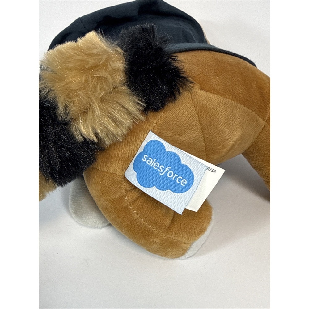 Salesforce Dreamforce Astro Trailhead Plush Mascot Blue Hoodie Raccoon Tags - Picture 7 of 9